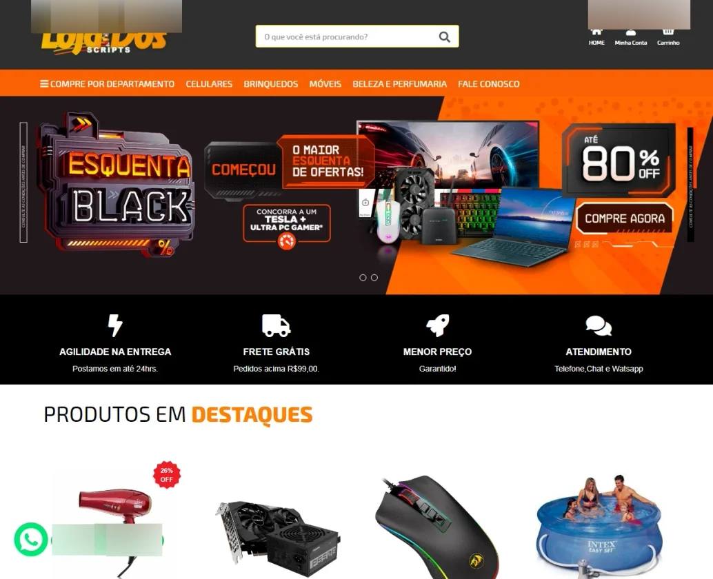 Script PHP completo para loja virtual Online Código Fonte Incluso 2026