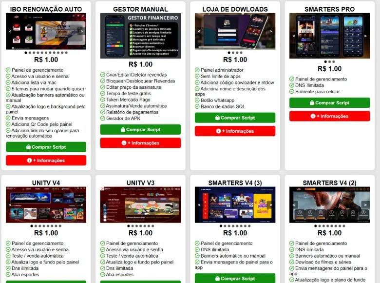 LojaFilme – Tema PHP Venda Sites de Script Online 2026
