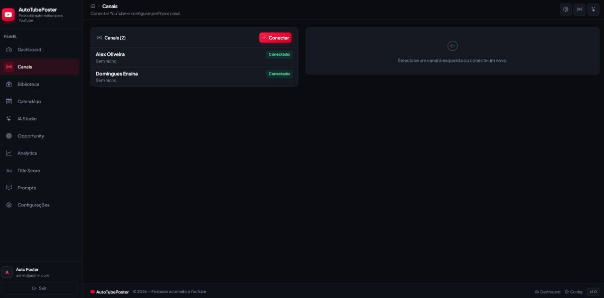 Sistema Postador em PHP Automático para YouTube Multicanais + Código Fonte