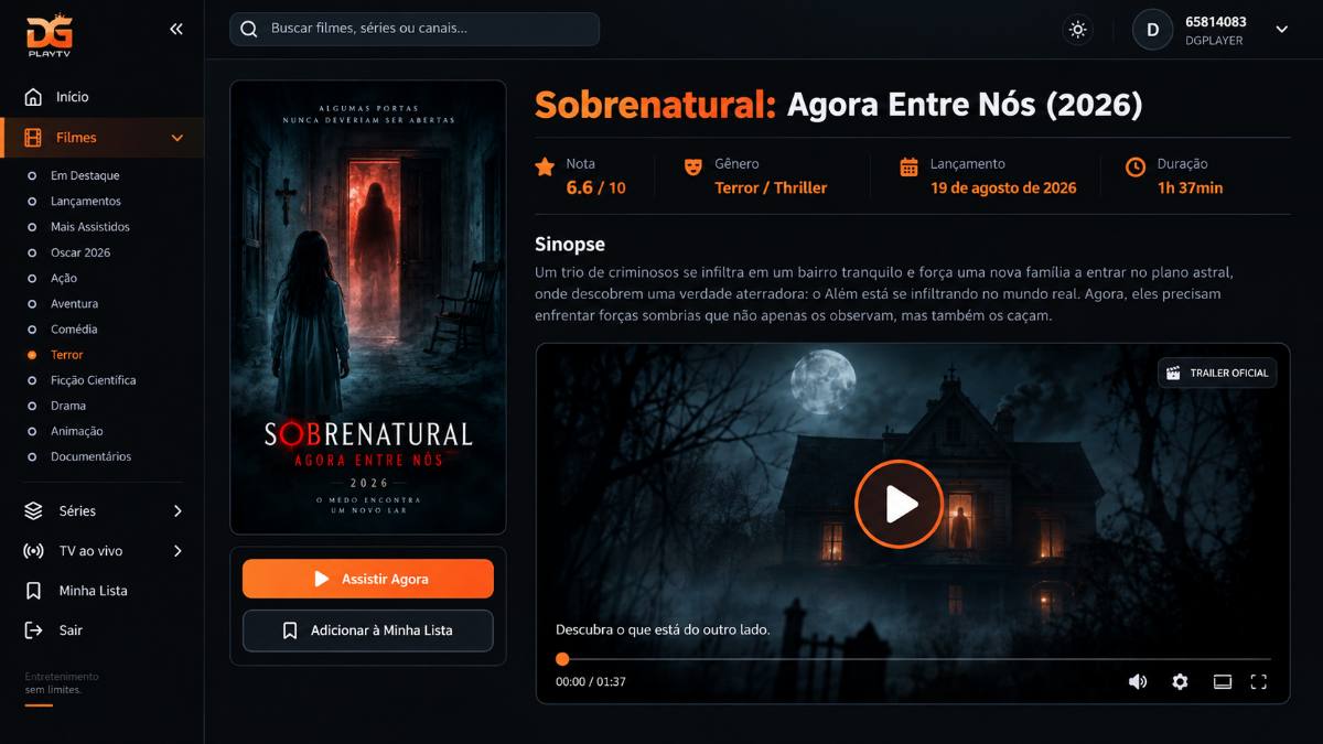 Player Web IPTV Completo – Filmes, Séries e TV ao Vivo + Painel Admin, White Label e PIX