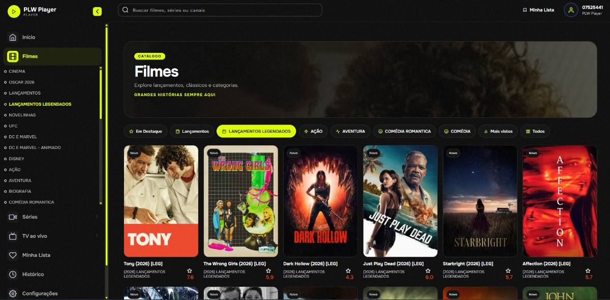 WebPlayer para IPTV V2 – Player Web Completo com Painel Admin, White Label e PIX