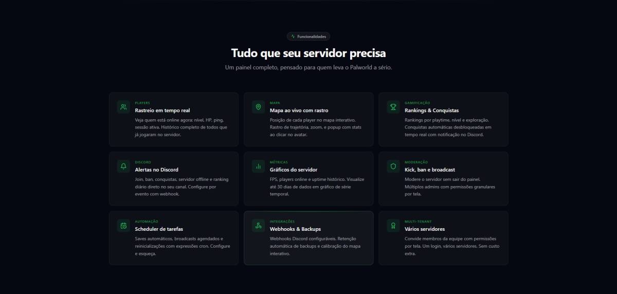 PALPANEL — PAINEL SAAS COMPLETO PARA SERVIDORES PALWORLD