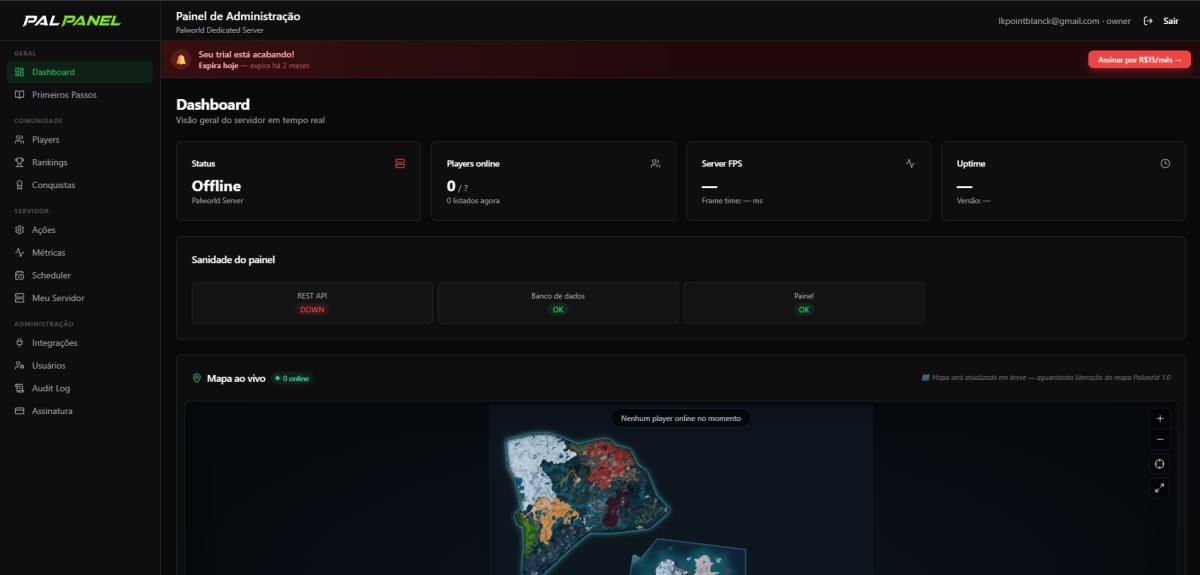 PALPANEL — PAINEL SAAS COMPLETO PARA SERVIDORES PALWORLD