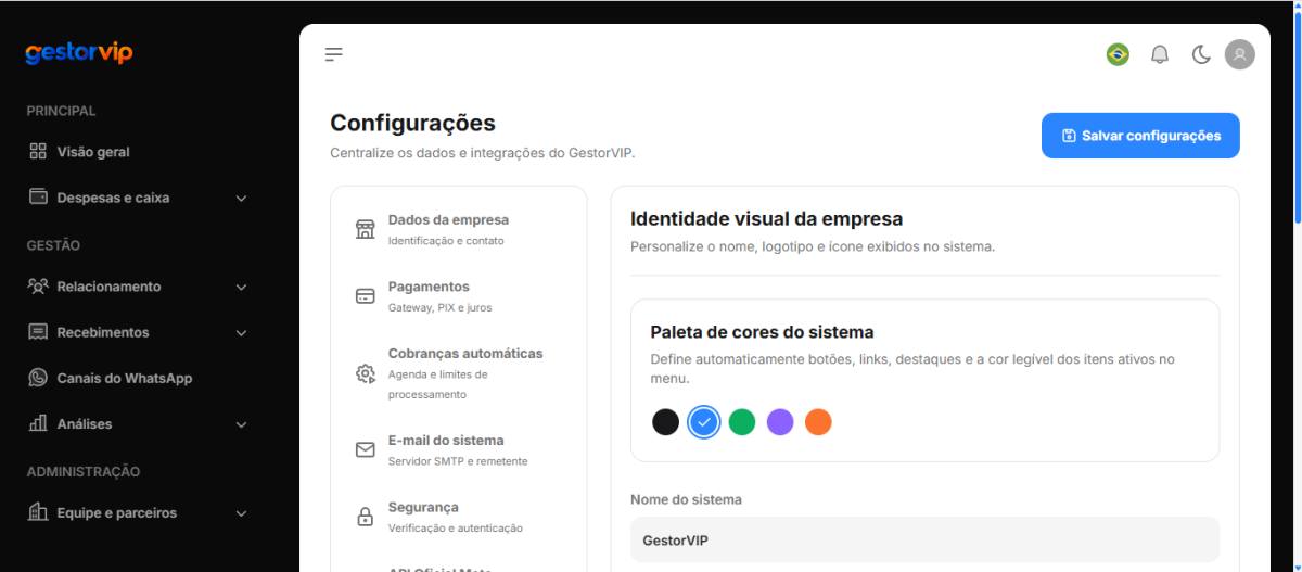Sistema de Gestão (Gestor Financeiro)