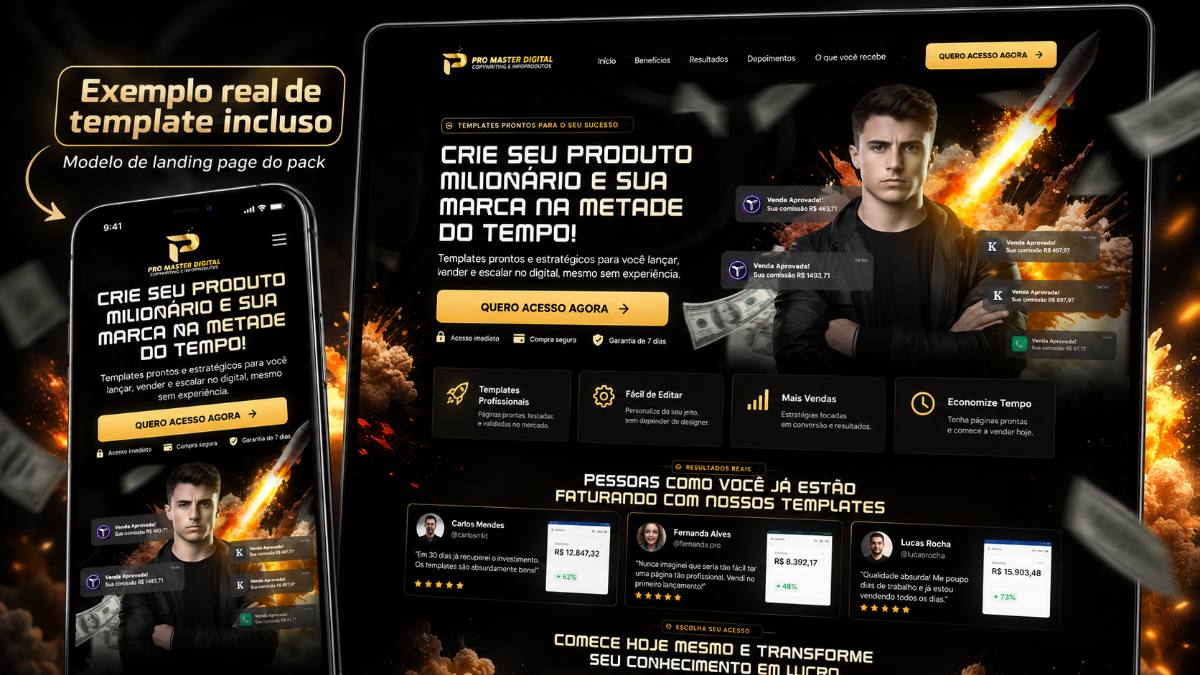 Pack de Templates Elementor em JSON – 10 Landing Pages Profissionais Editáveis