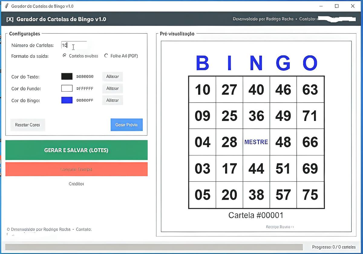 Bingo Mestre - Gerador de Cartelas de Bingo