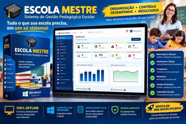 Escola Mestre - Sistema Completo para Gestão Pedagógica para Windows