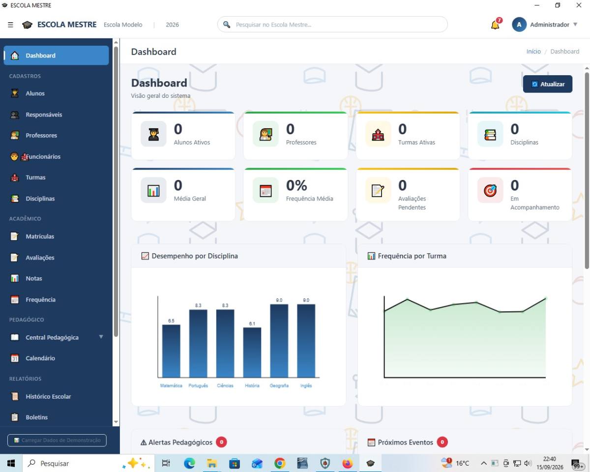 Escola Mestre - Sistema Completo para Gestão Pedagógica para Windows