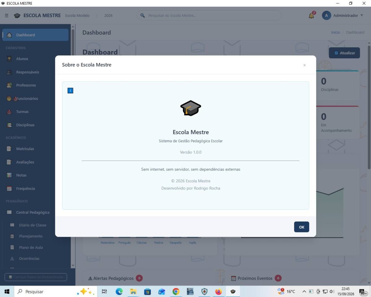Escola Mestre - Sistema Completo para Gestão Pedagógica para Windows