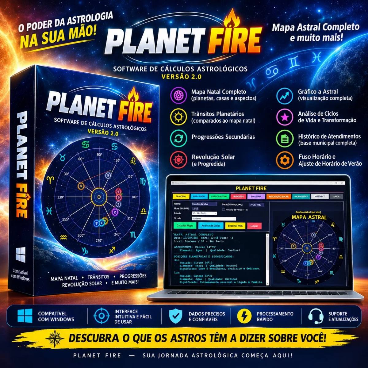 PLANET FIRE - Software Astrológico Profissional