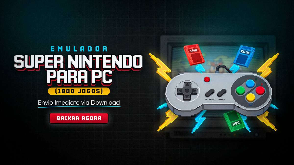 Emulador - Super Nintendo para PC com 1800 Jogos