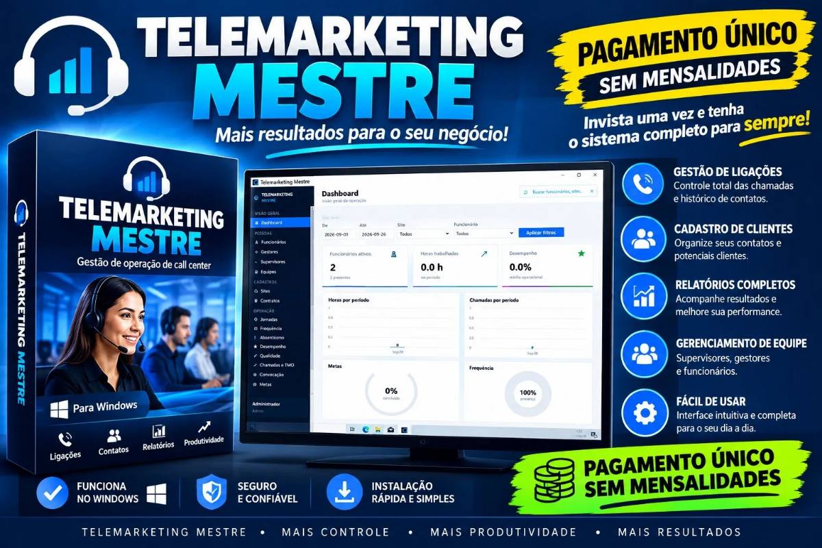 Telemarketing Mestre - Software para Gestão de Call Center