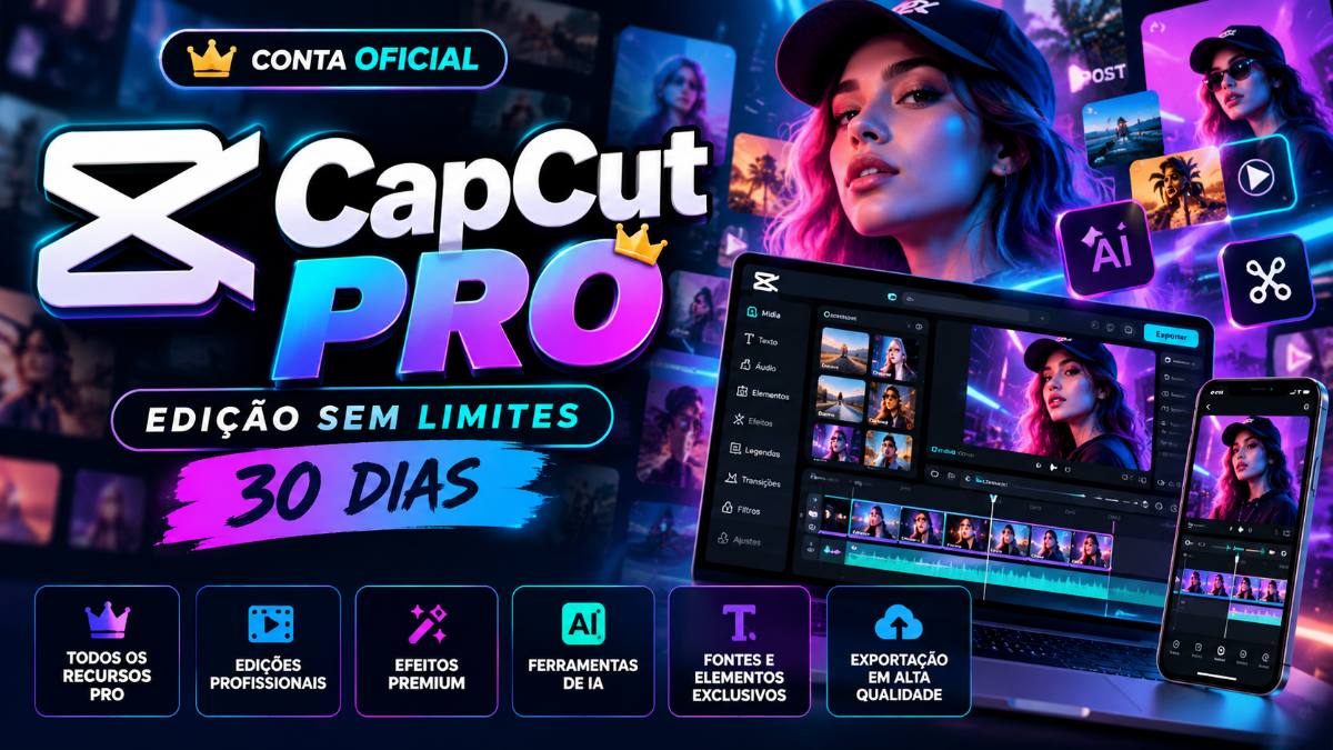 CapCut Pro 30 Dias – Conta Premium para Edição de Vídeos