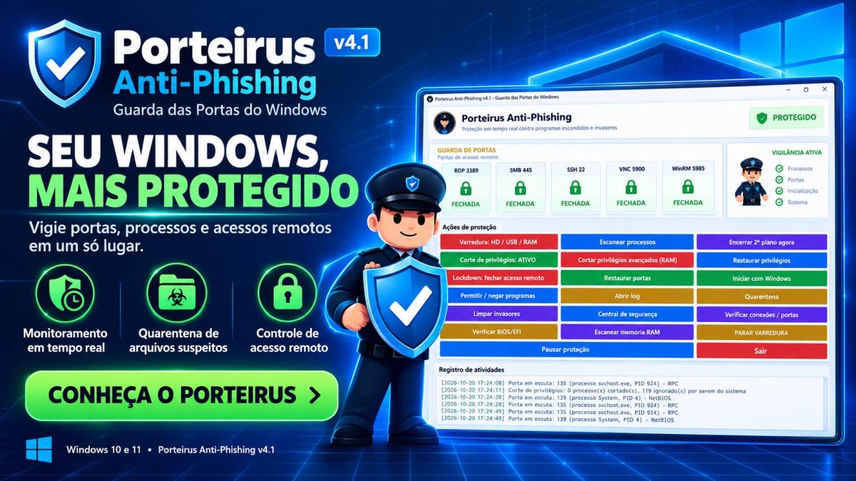 Porteirus Anti-Phishing - Mais Segurança para o Seu Windows!