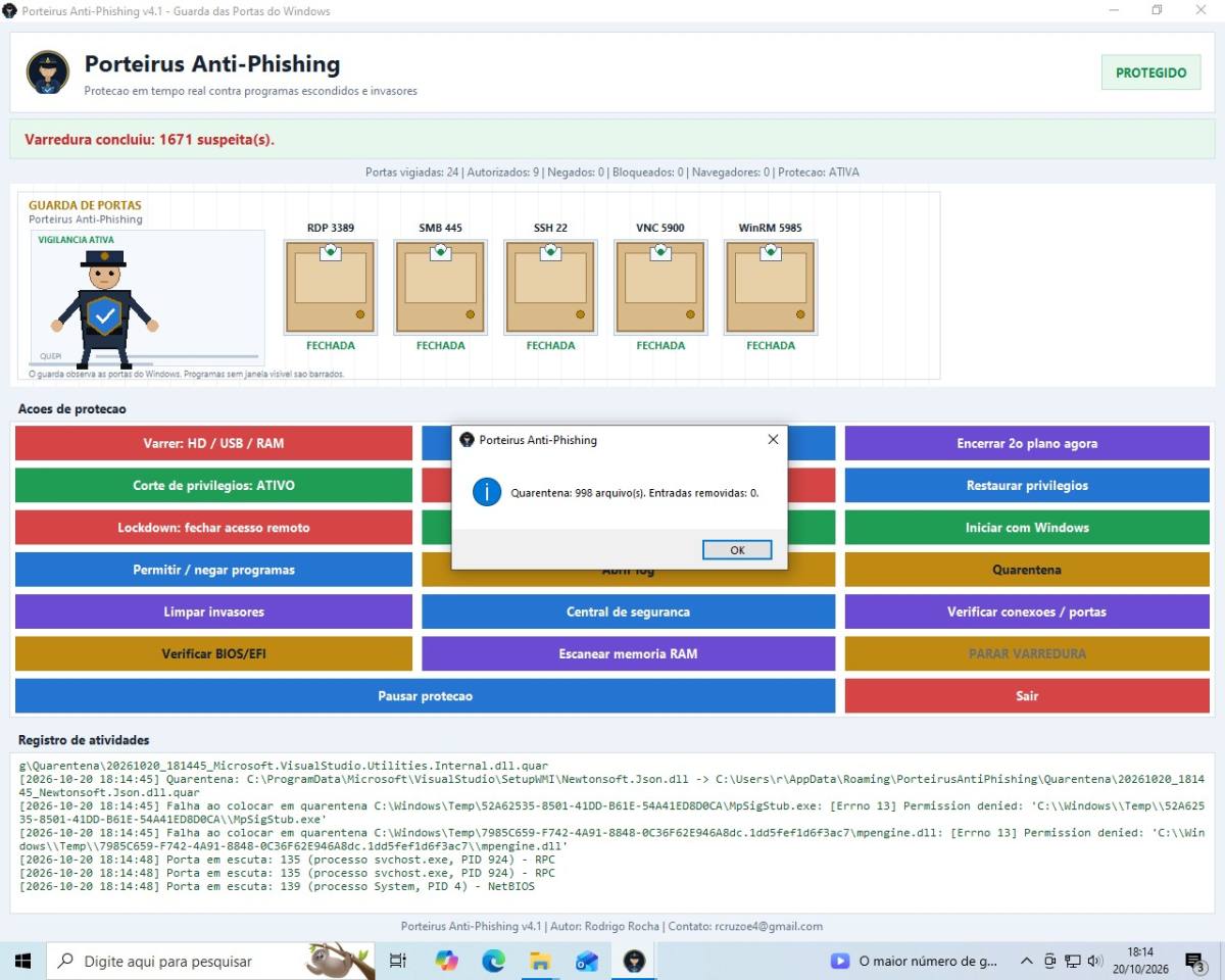 Porteirus Anti-Phishing - Mais Segurança para o Seu Windows!