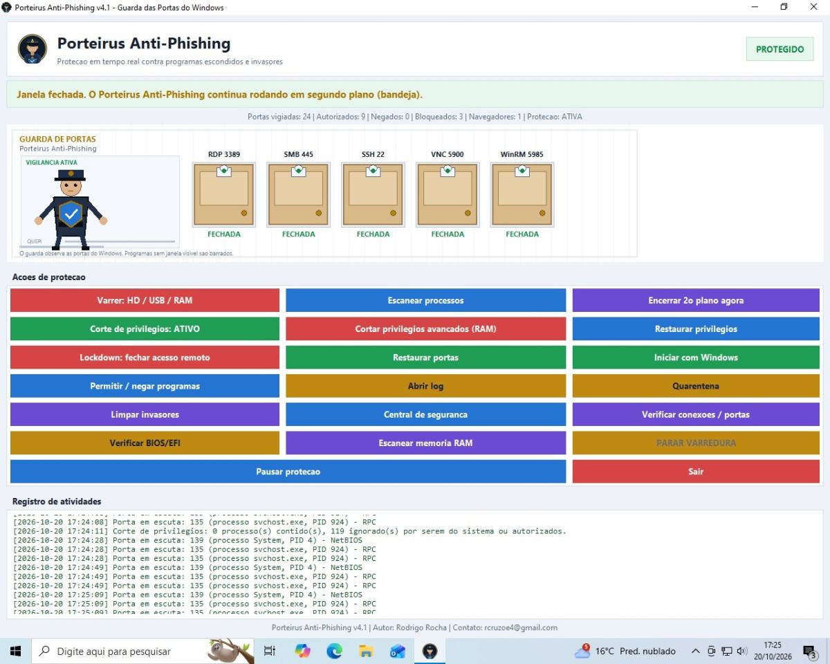 Porteirus Anti-Phishing - Mais Segurança para o Seu Windows!