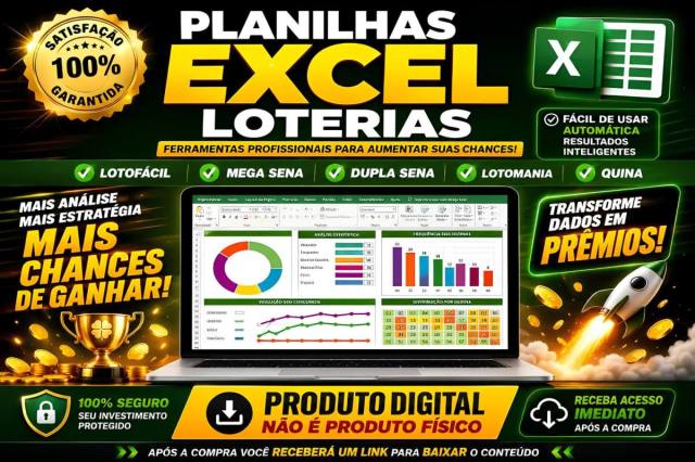 1000 Planilhas Para Todas Loterias