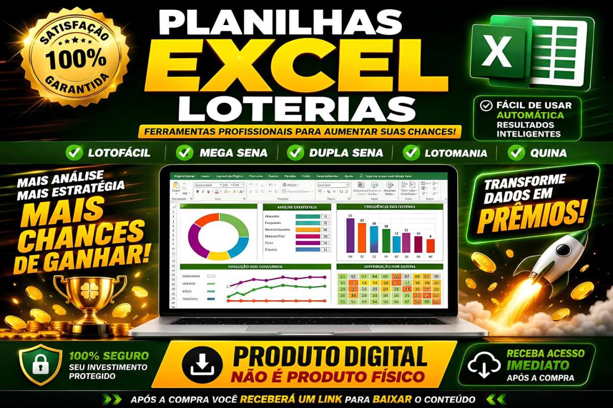 1000 Planilhas Para Todas Loterias