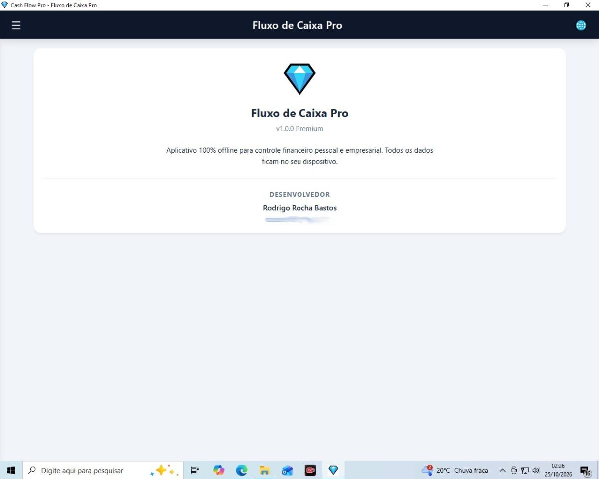 Fluxo de Caixa Pro - Software de Controle Financeiro (Sem Mensalidades)