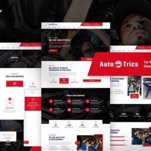 AutoTrics - Kit de modelos de reparos de automóveis e serviços automotivos