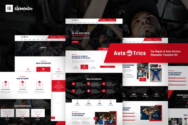 AutoTrics - Kit de modelos de reparos de automóveis e serviços automotivos
