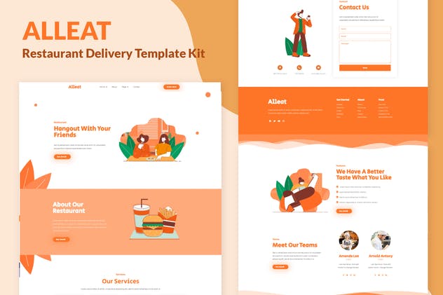 Alleat - Template Kit de restaurante Elementor