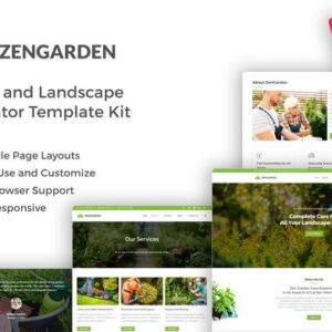 ZenGarden - Kit de modelo de elemento de jardim e paisagem