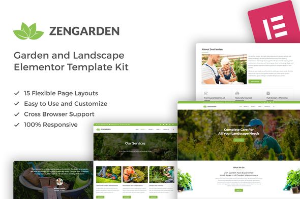ZenGarden - Kit de modelo de elemento de jardim e paisagem