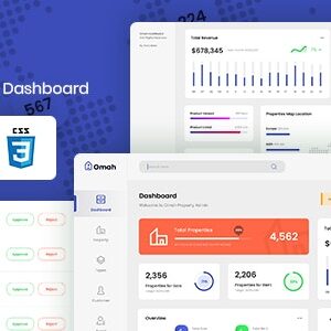 Omah - Modelo de Painel de Administração de Imóveis