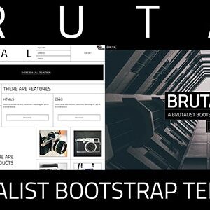 Brutal - Um modelo HTML de uma página do Bootstrap v4 brutalista
