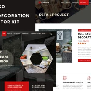 Homco - Kit de Modelos Elementor de Serviços de Design de Interiores para Casa