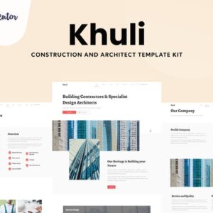 Khuli - Kit de Modelo de Elementor de Construção e Arquitetura
