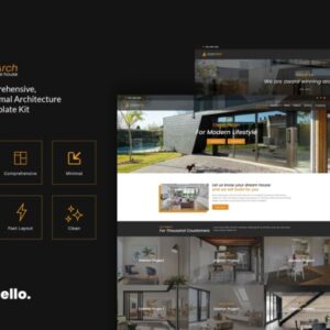 GoldenArch - Kit de Modelo de Elementor Imobiliário