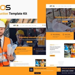 Atos - Kit de Modelo de Elementor de Construção