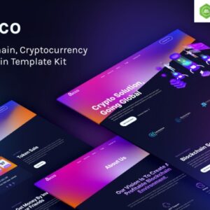 Acco - Kit de modelo de criptomoeda e Bitcoin Elementor Blockchain