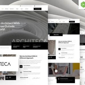 Architeca – Agência de Arquitetura e Kit de Modelos Elementor de Design de Interiores
