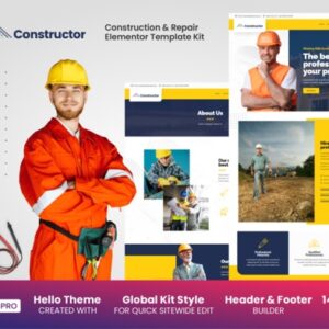 Construtor - Kit de Modelo de Elementor de Construção e Reparo