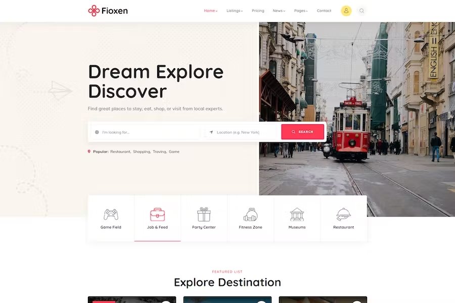 Fioxen - Tema WordPress de listagem de diretórios