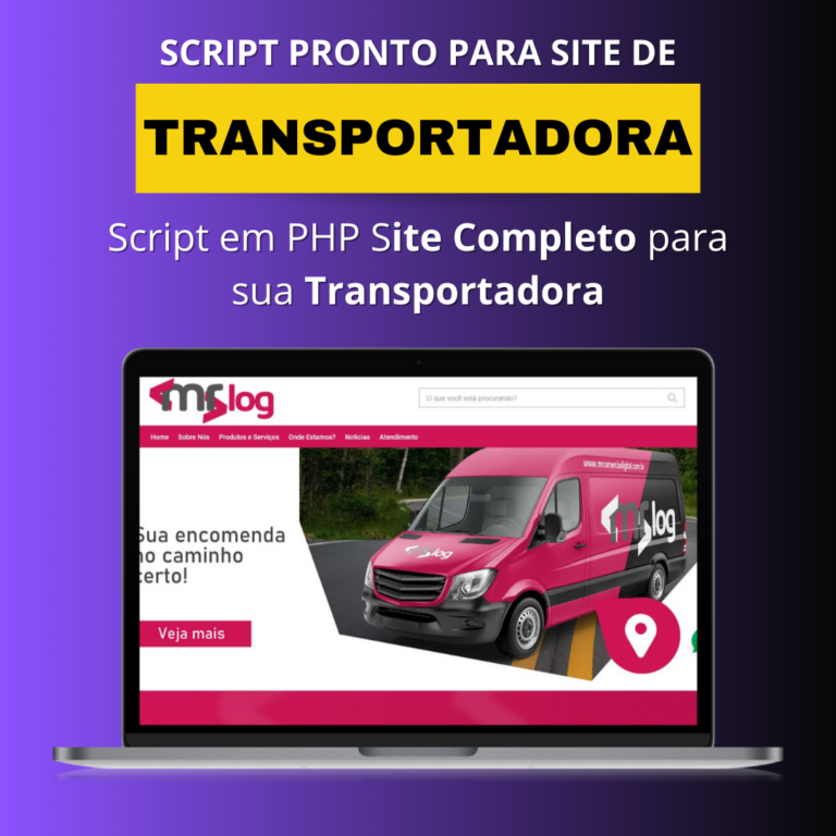 Script em PHP para Site de Transportadora Completo com Painel Administrativo — PLW Design
