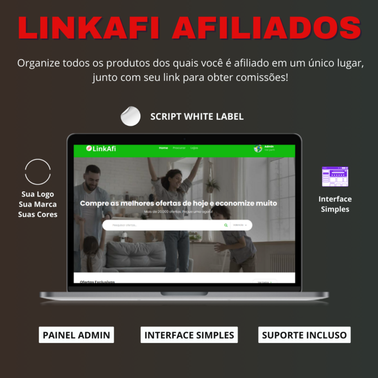 LinkAfi – Script para Site de Afiliados 2024 White Label — PLW Design