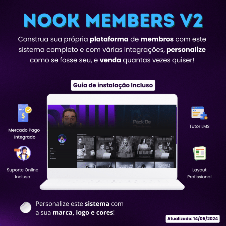 Script para Área de Membros – Nook Members V2 WordPress 2024 — PLW Design