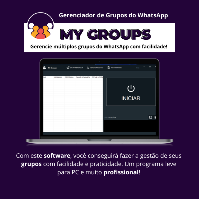 Software My Groups: Gerencie centenas de grupos no WhatsApp de uma só vez! — PLW Design