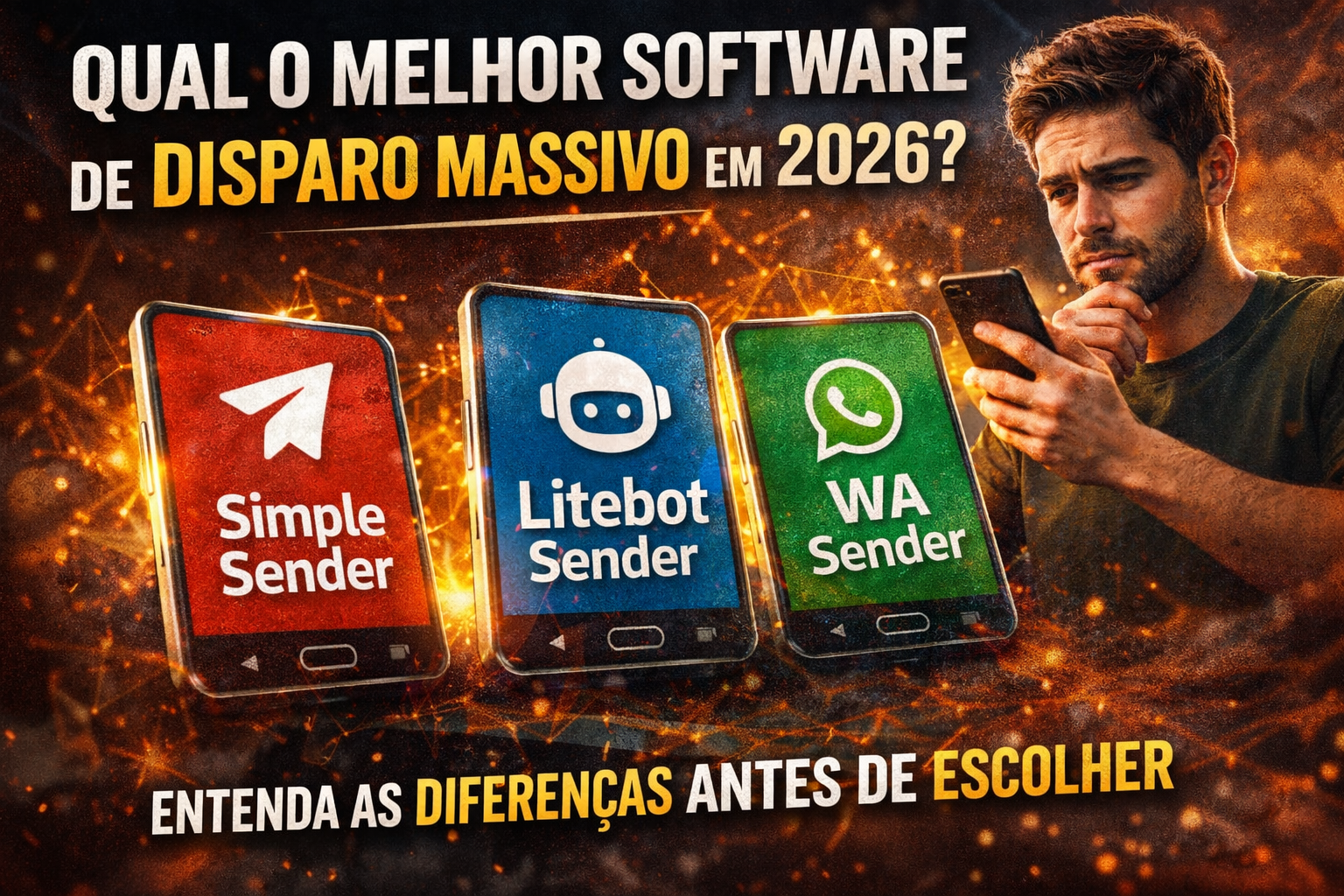 Qual o melhor software de disparo massivo no WhatsApp em 2026