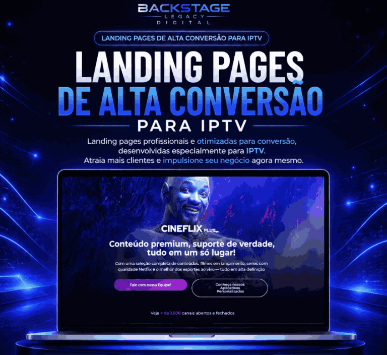 Landing Page Premium para IPTV feito por webdsinger UX/UI — PLW Design