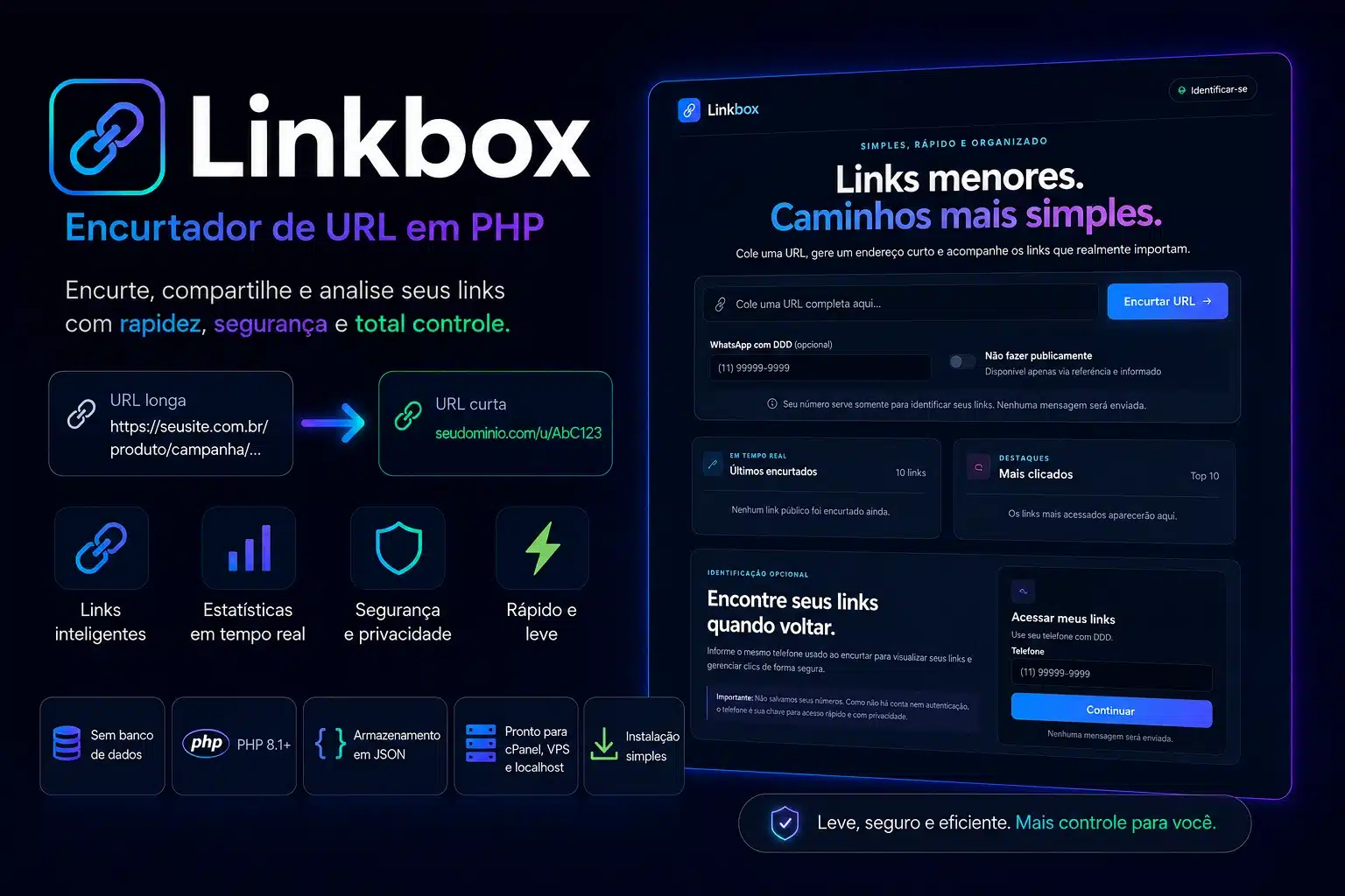 Linkbox — Script Encurtador de URL em PHP sem Banco de Dados