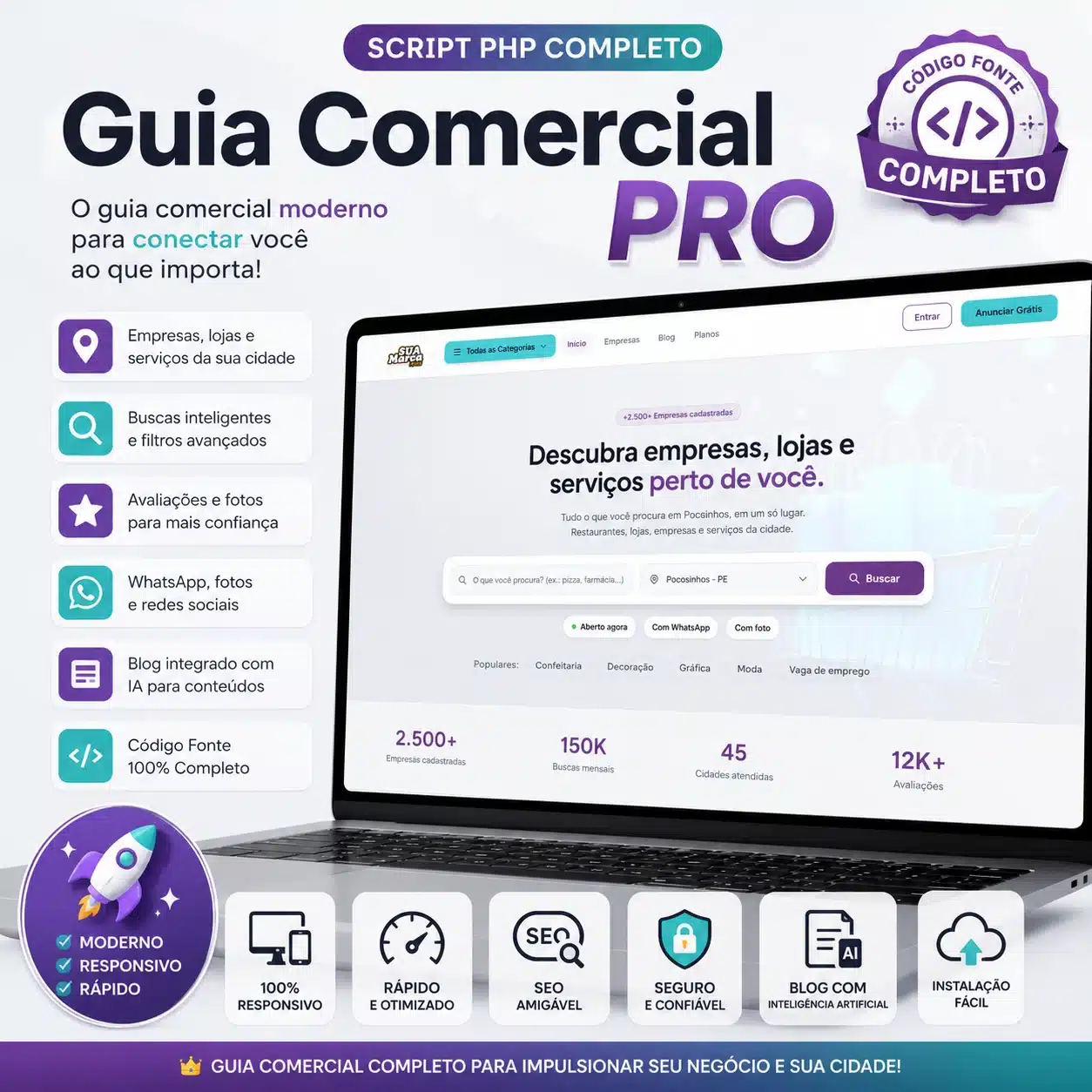 Script de Guia Comercial Completo para Cidades e Empresas 2026